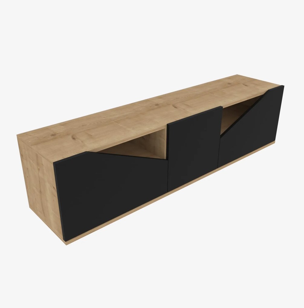 Móvel TV Carson – Carvalho e Antracite – 160 cm x 35,3 cm x 40 cm