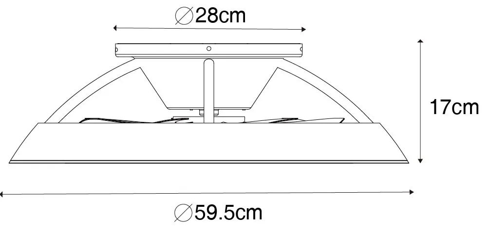 Ventilador de teto inteligente branco com LED e comando remoto - Deniz Moderno