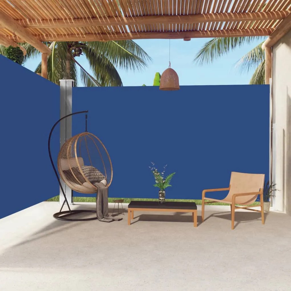 vidaXL Toldo lateral retrátil 220x600 cm azul