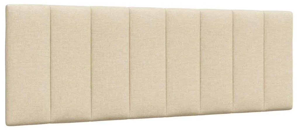 Estrutura de cama sem colchão 140x190 cm tecido cor creme