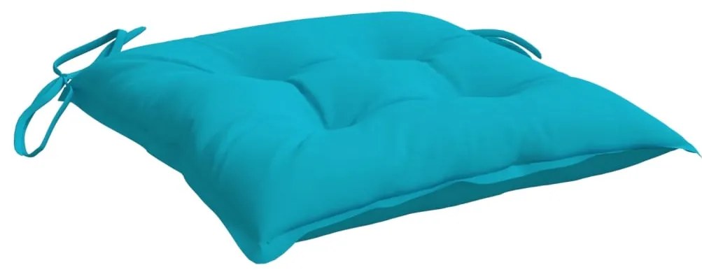 Almofadões para cadeira 4 pcs 40x40x7 cm tecido turquesa