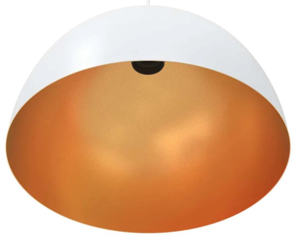 Candeeiros suspensos 2 pcs altura ajustável E27 branco Ø 30 cm