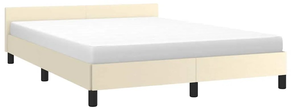 Estrutura cama c/ cabeceira sem colchão 140x200 cm creme