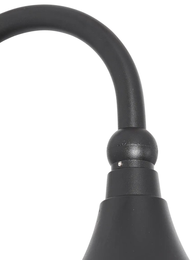 Candeeiro de parede exterior inteligente preto IP44 com Wi-Fi A60 - Daphne