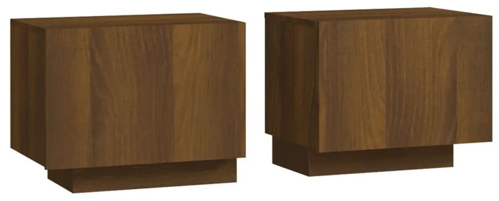 Mesa cabeceira 100x35x40 cm derivados madeira carvalho castanho