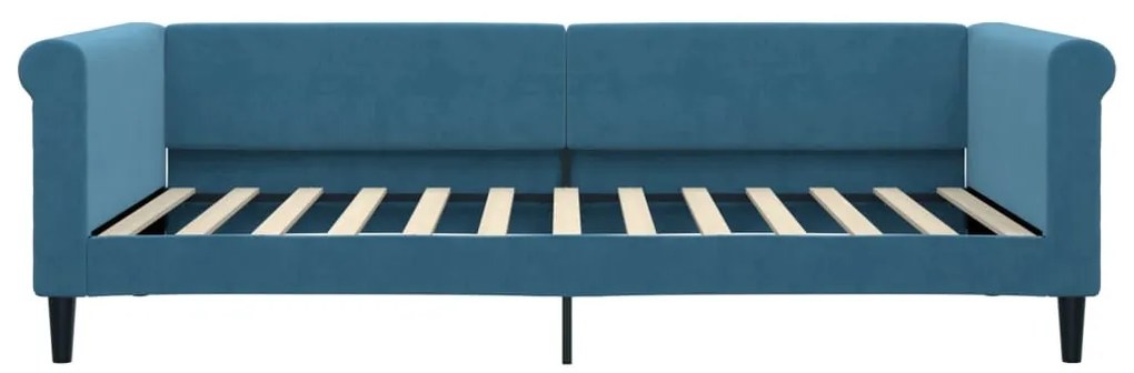 Sofá-cama 100x200 cm veludo azul