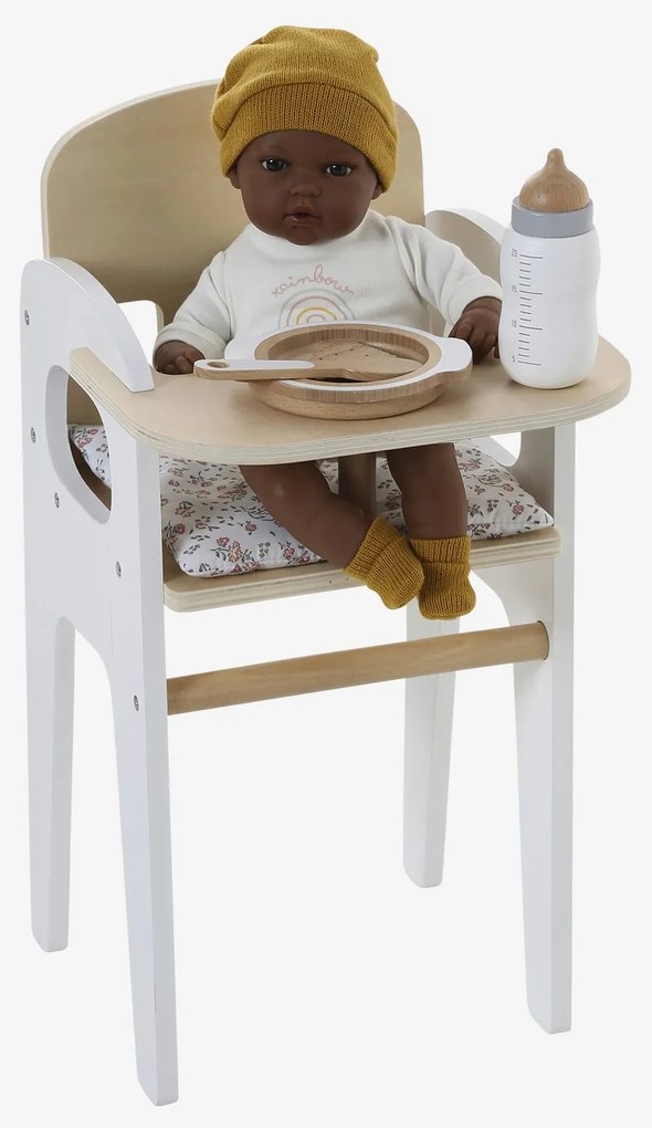 Cadeira alta para boneca, em madeira FSC® branco