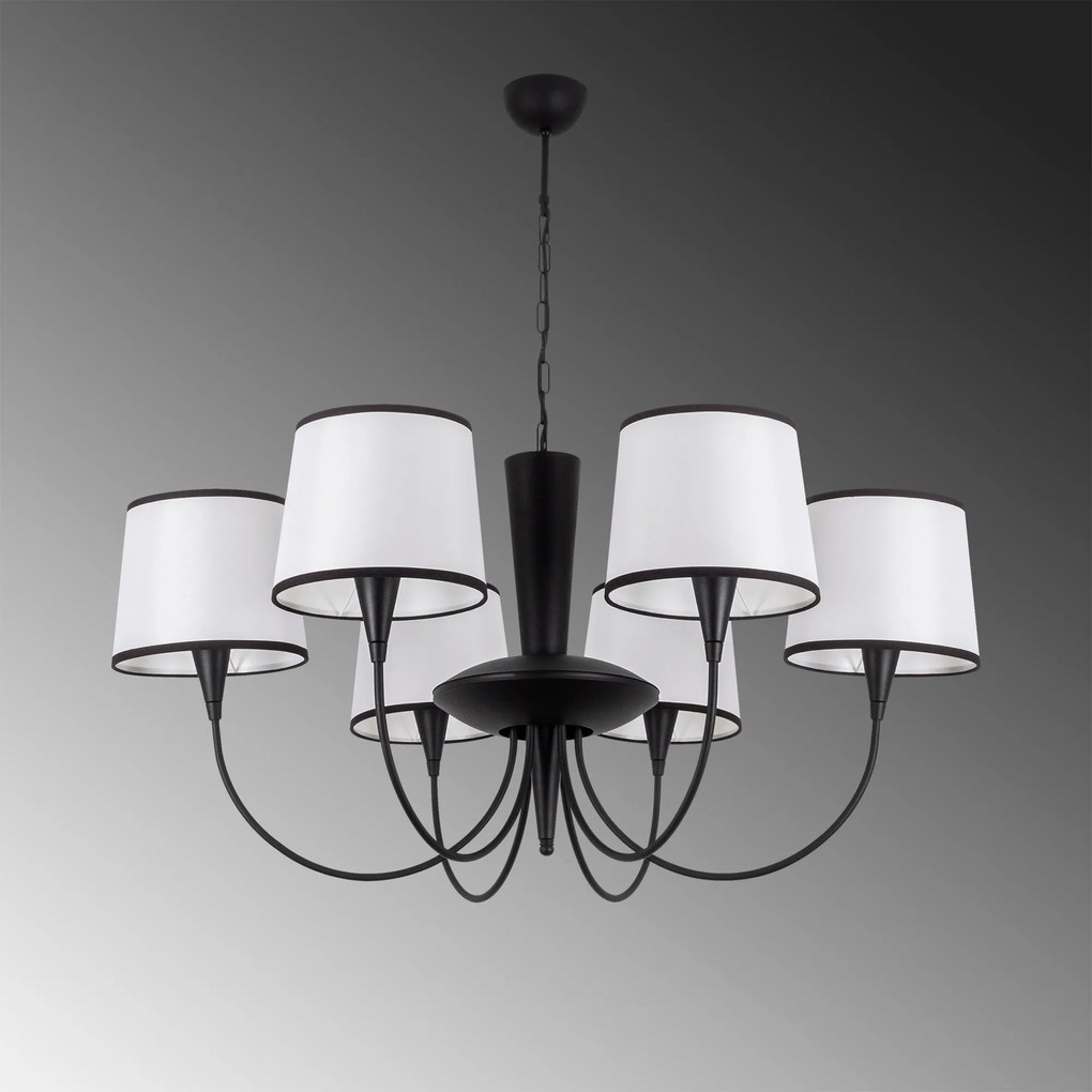 Chandelier Pardo – Preto – Diâmetro 90 cm, Altura 85 cm