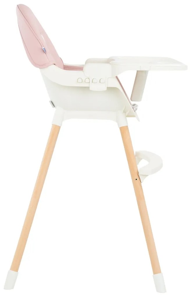 Cadeira refeição para bebé 2 em 1 Nutri Wood Rosa
