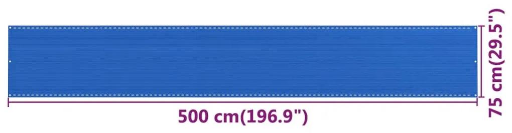 Tela de varanda 75x500 cm PEAD azul