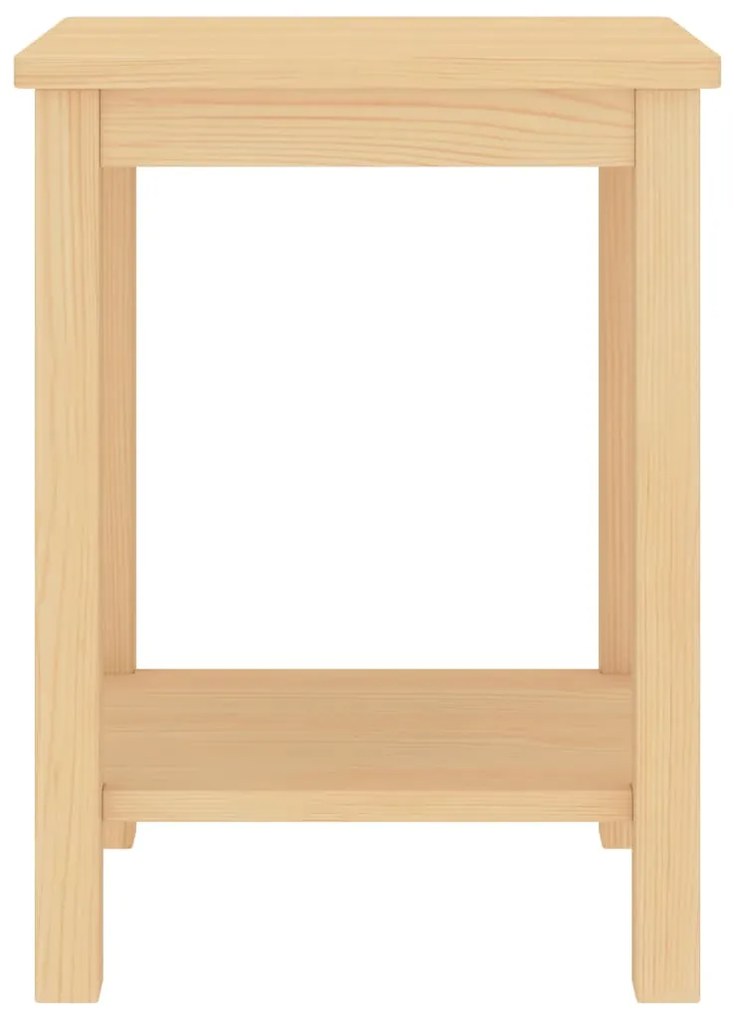 Mesa de cabeceira 35x30x47 cm madeira de pinho maciça natural