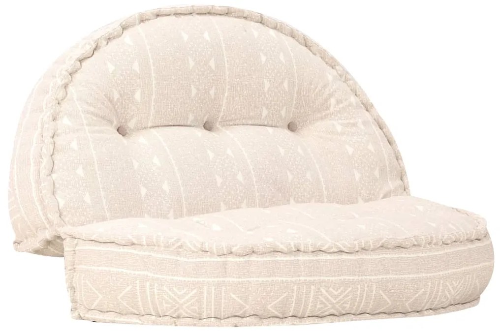 283789 vidaXL Pufe 100x20 cm tecido bege