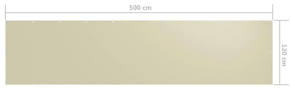 Tela de varanda 120x500 cm tecido Oxford creme
