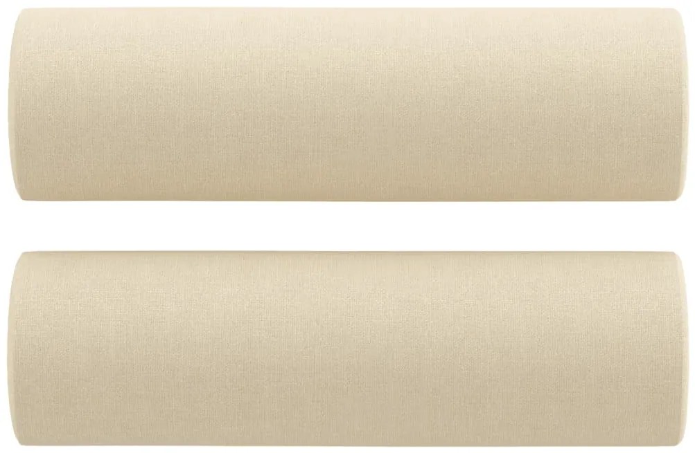 4 pcs conjunto de sofás com almofadas tecido cor creme