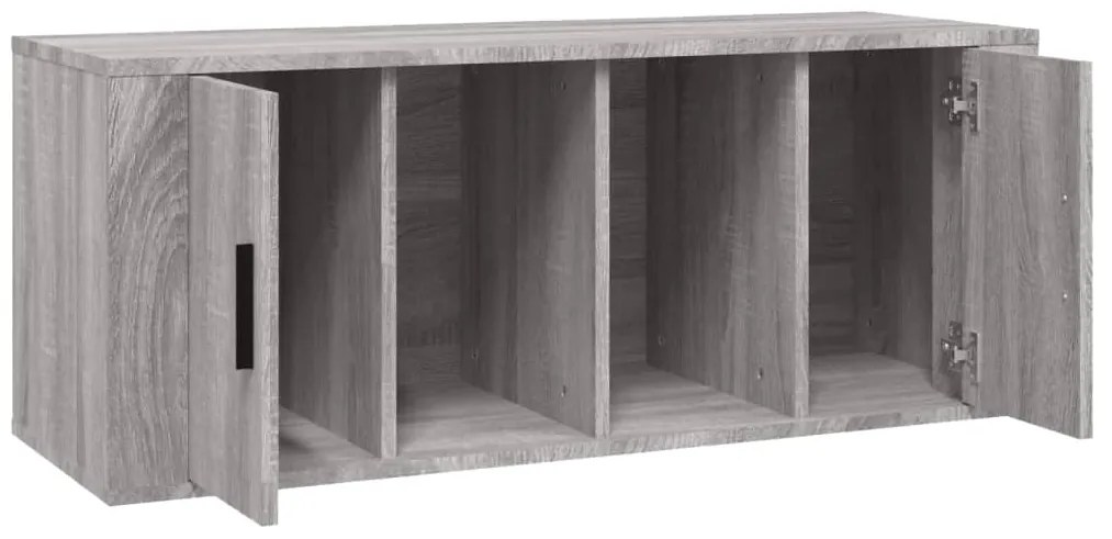 Móvel de TV 100x35x40 cm derivados de madeira cinzento sonoma