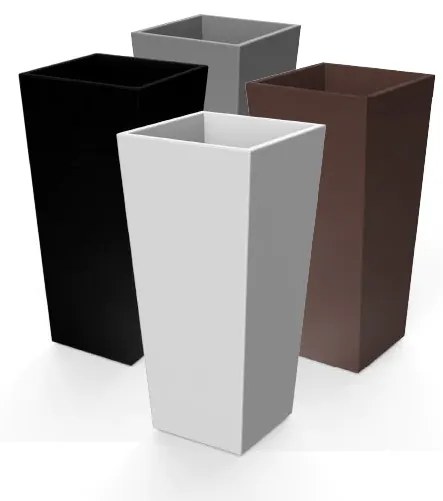 Vaso de flores colorido Polietileno CASA, JARDIM, RESTAURANTE, BAR MELISA ALTO 40 (40x40x90 cm) - Castanho