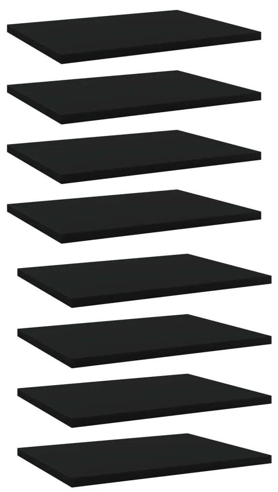 vidaXL Prateleiras para estante 8 pcs 40x30x1,5cm contraplacado preto