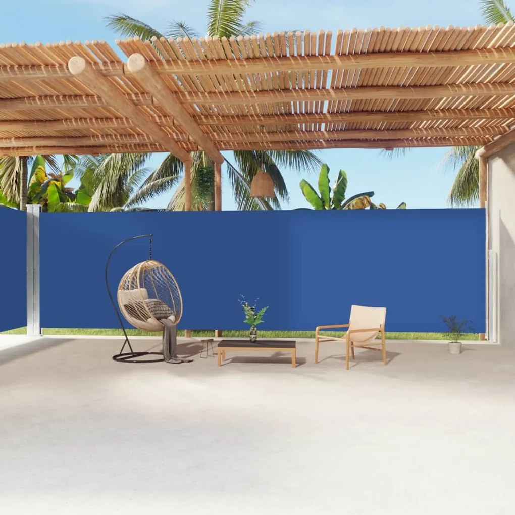 vidaXL Toldo lateral retrátil 220x1200 cm azul