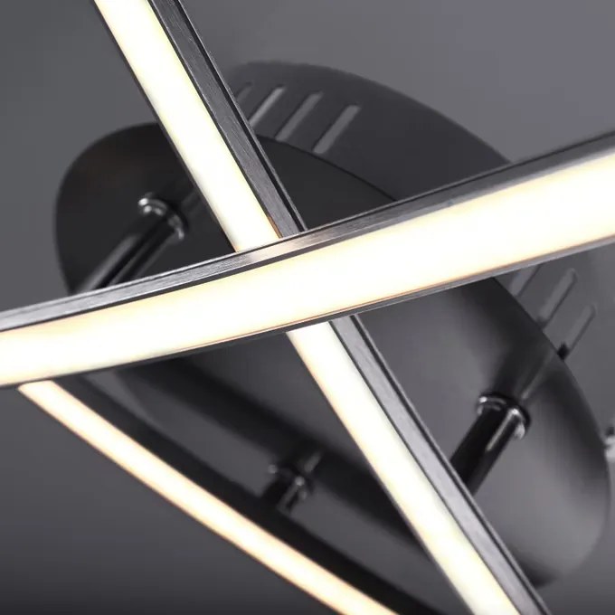 Candeeiro de teto LED Trekant com 3 lâmpadas 45 x 45 x 9 cm Prateado