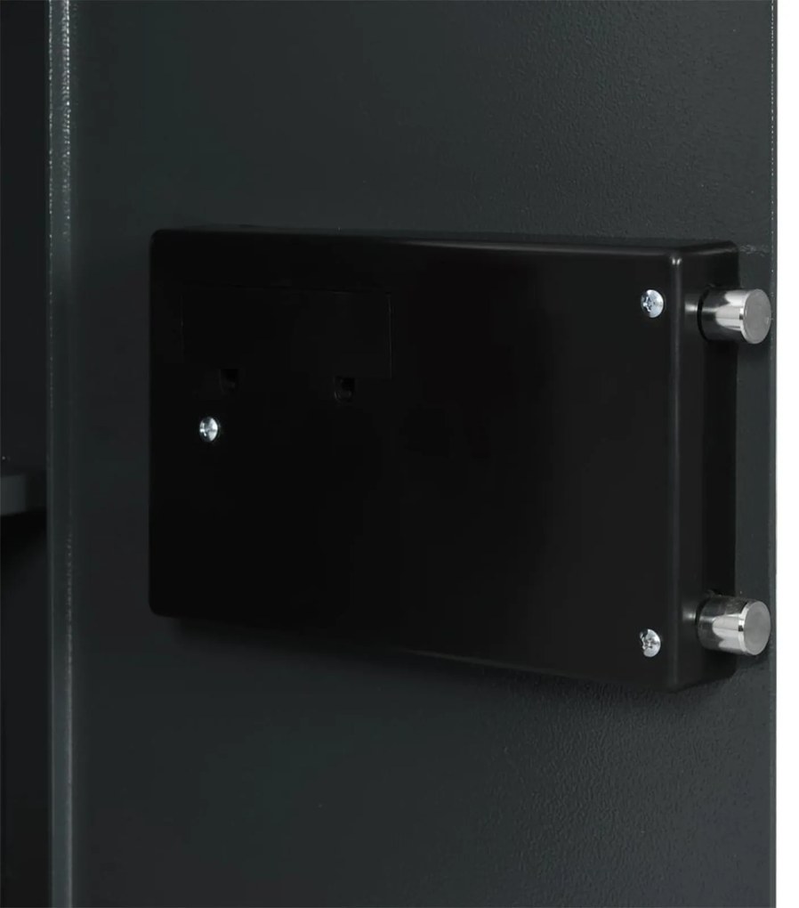 Cofre Digital Eletrónico com Prateleira Cinza Escuro 40x35x60 cm Aço