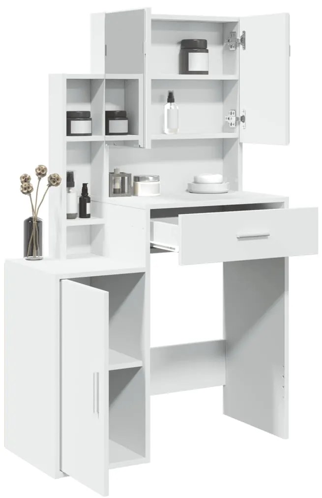 Toucador com armário 80x35x132 cm cor branco