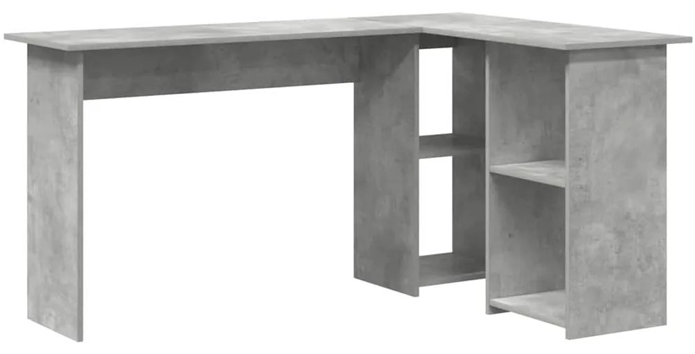 Secretário de Computador Cinza-Concreto Cinza concreto