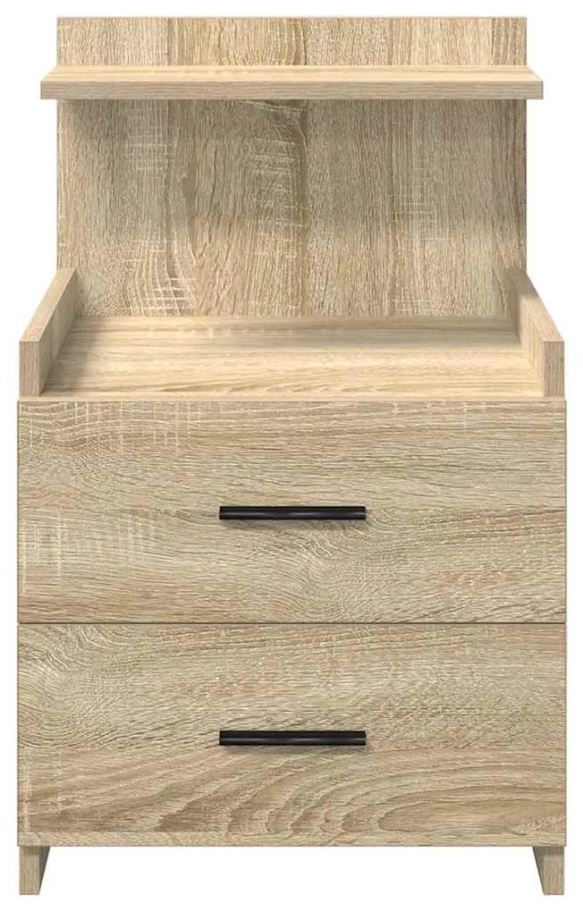 Mesa de cabeceira com 2 gavetas Carvalho Sonoma 40x36,5x62 cm