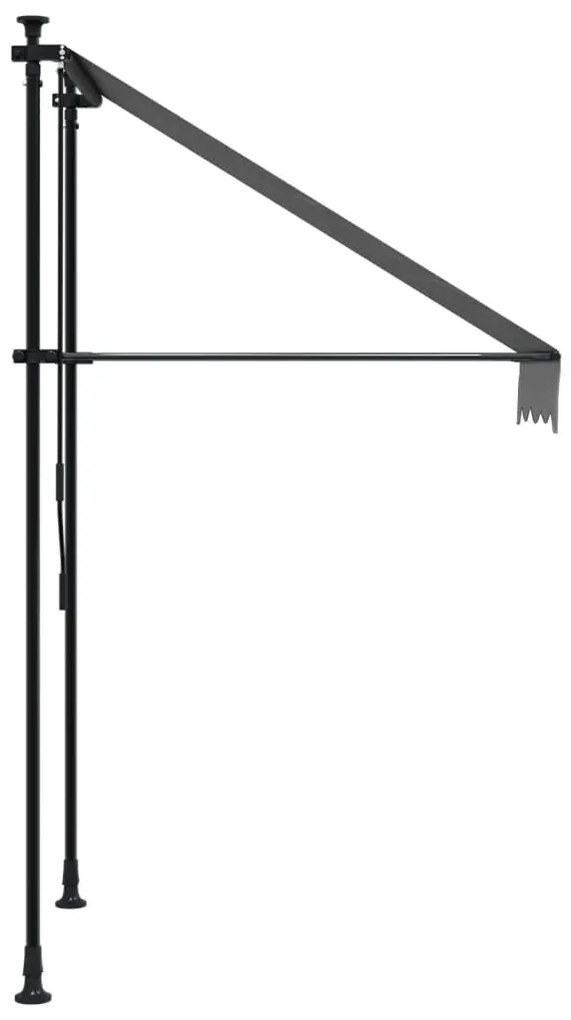 Toldo retrátil 100x150 cm tecido e aço antracite