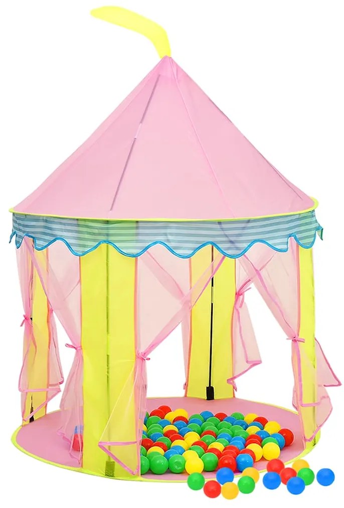 Tenda de brincar infantil 100x100x127 cm rosa