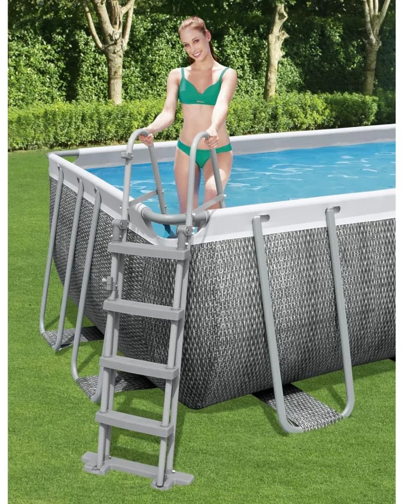 3202644 Bestway Escada de segurança Flowclear com 4 degraus 122 cm