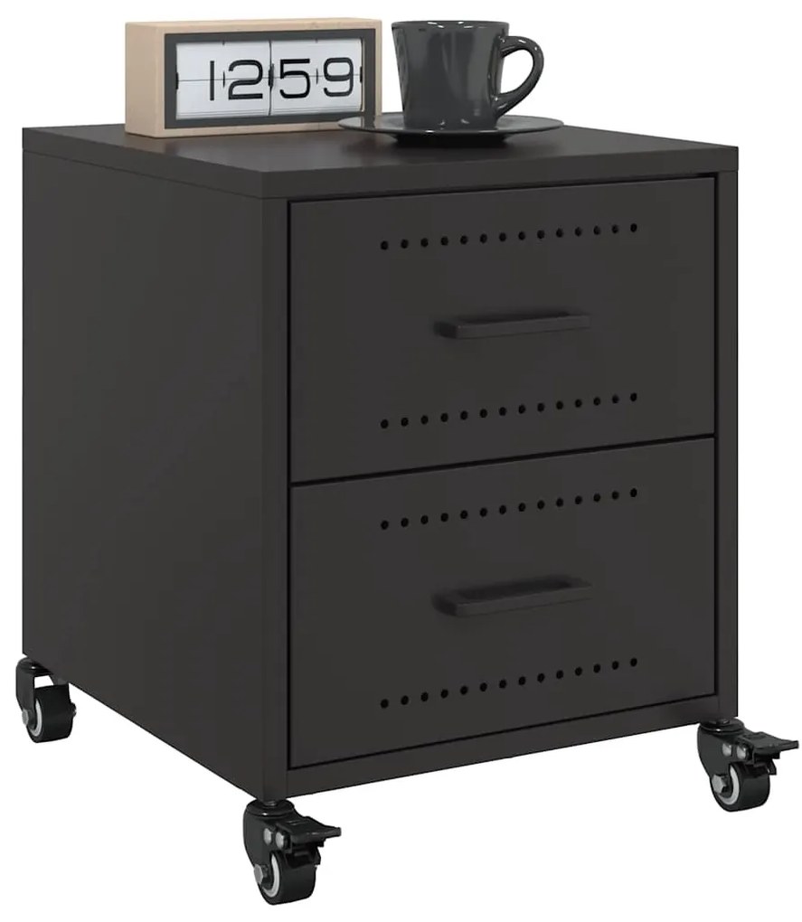 Mesa de cabeceira 36x39x43,5 cm aço preto