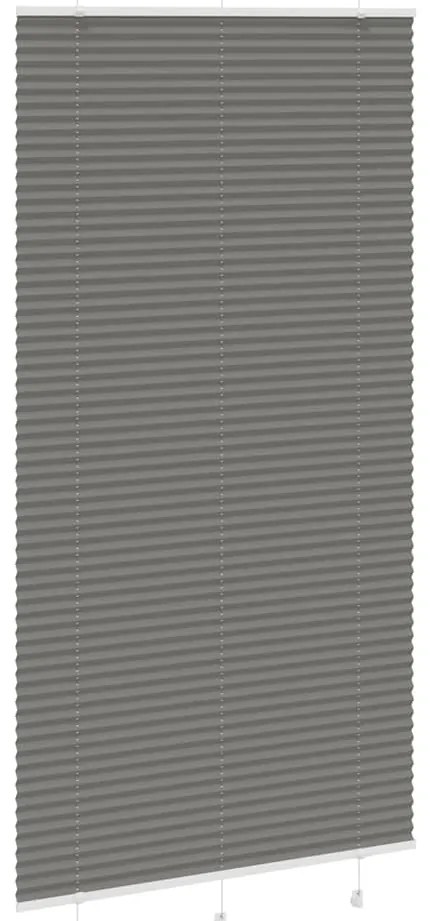 Antracite Plissada Cega 105x200 cm Largura Tecido 104,4 cm