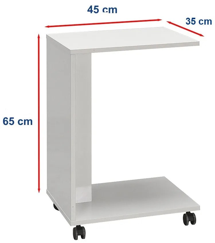 Mesa de Apoio Shp-108-Dd-1 – Branco Diamante – 35x65x45 cm | Tribo Hom