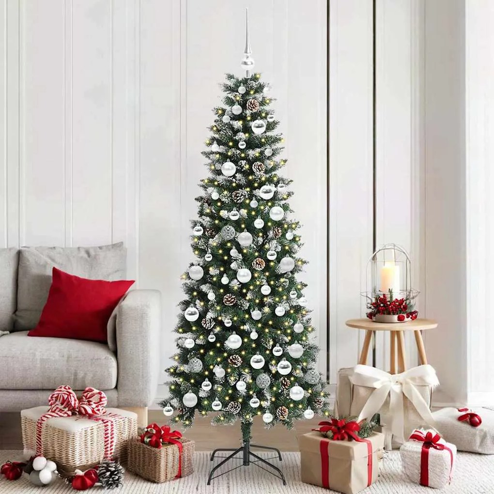 vidaXL Árvore de Natal Artificial Verde 180 cm PVC, Plástico e Aço