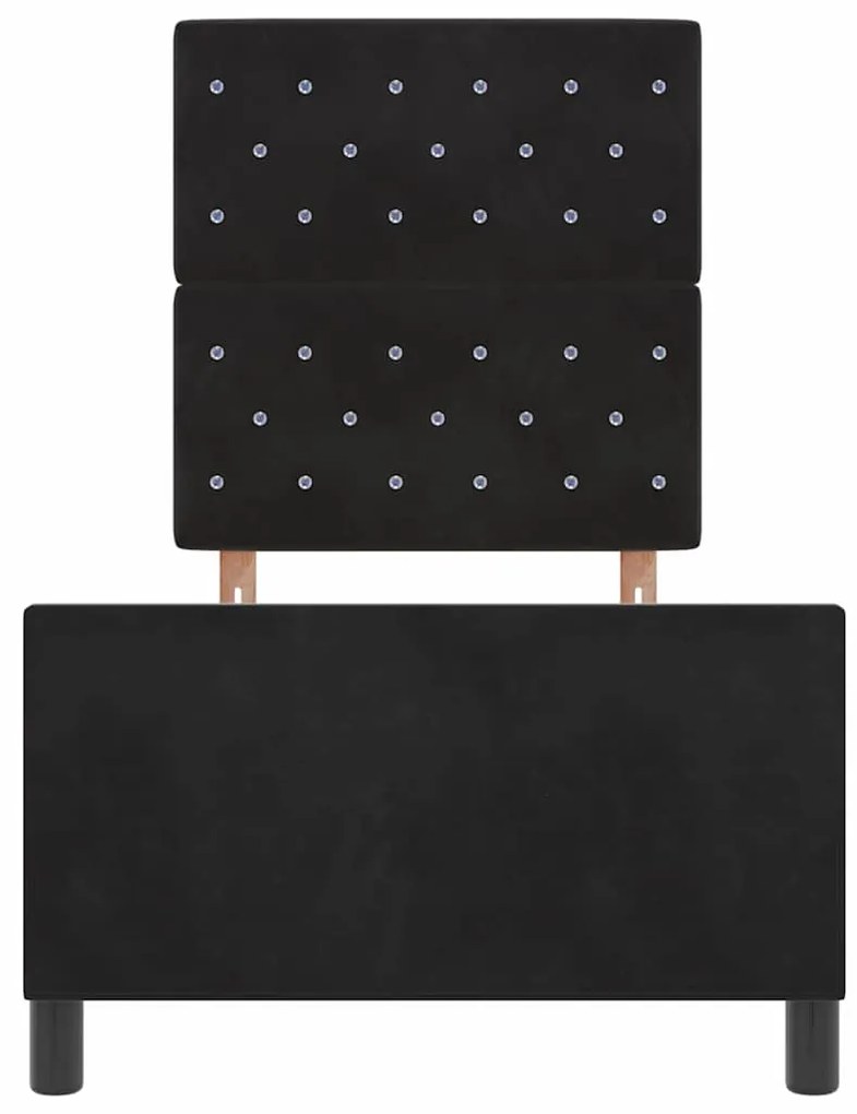 Cama vidaXL Preta 80x200 cm Veludo