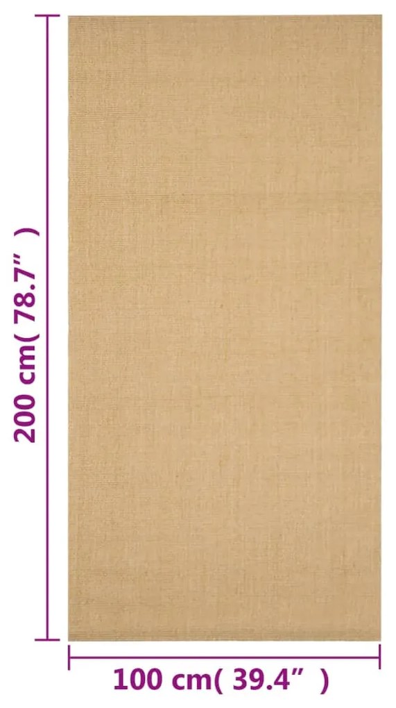 Tapete sisal natural 100x200 cm