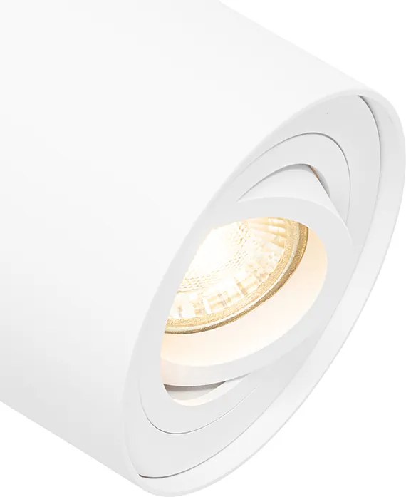 Conjunto de 4 focos de teto modernos brancos giratórios e inclináveis - Rondoo Up