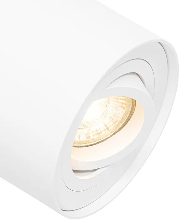 Foco de teto moderno branco inclinável e rotativo - Rondoo up Moderno