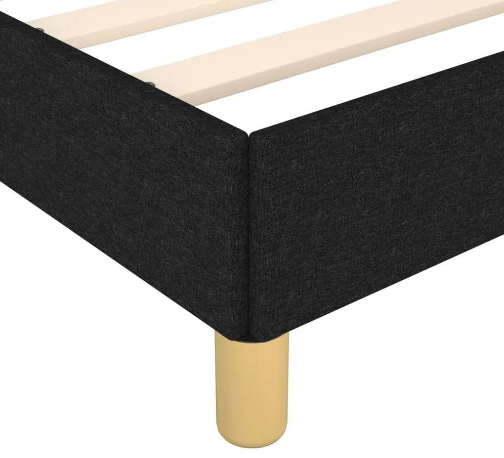Estrutura de cama sem colchão 90x200 cm tecido preto
