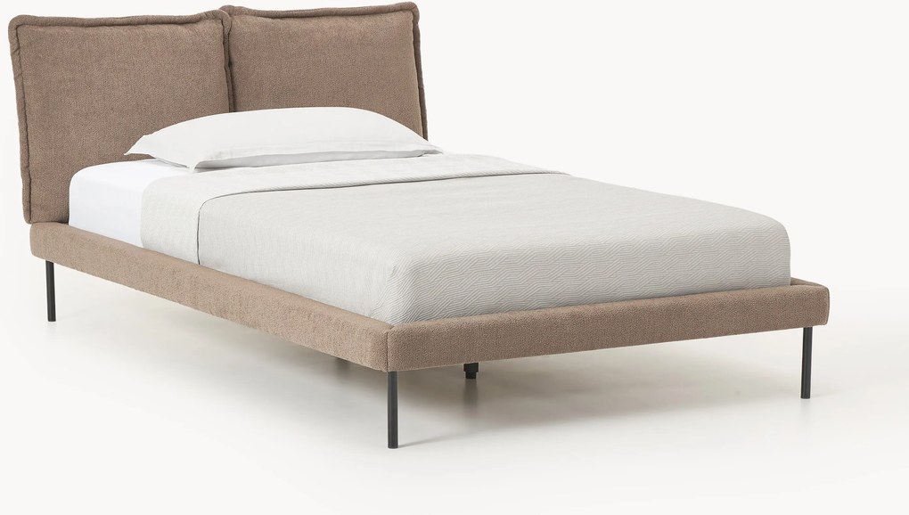 Cama estofada em teddy-bouclé Amelia