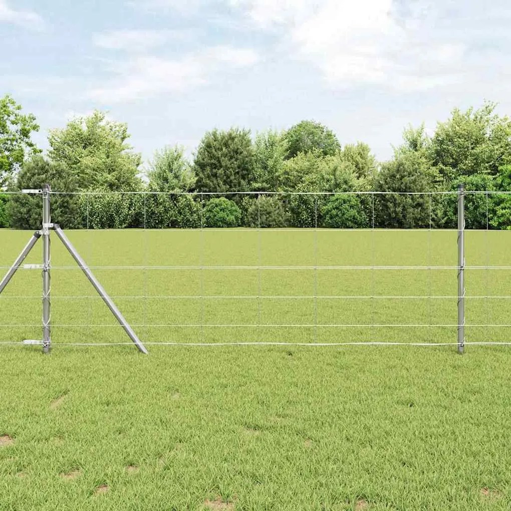 vidaXL Cerca de campo 0,8 x 100m em Aço Galvanizado