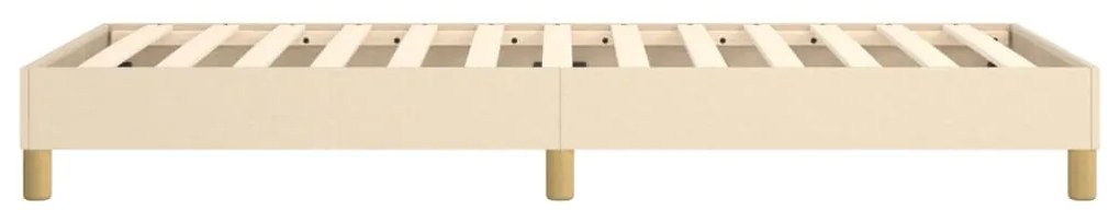 Estrutura de cama 90x190 cm tecido cor creme