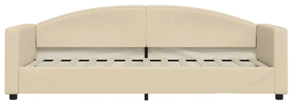 Sofá-cama 80x200 cm tecido cor creme