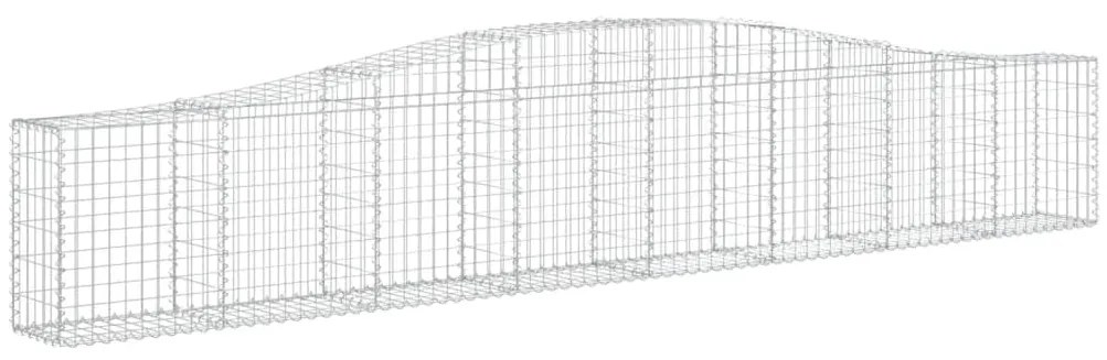 Cestos gabião arqueados 9 pcs 400x30x60/80 cm ferro galvanizado