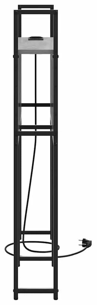 Cabeceira de armazenamento com cabeceira Sonoma cinzento 80 cm