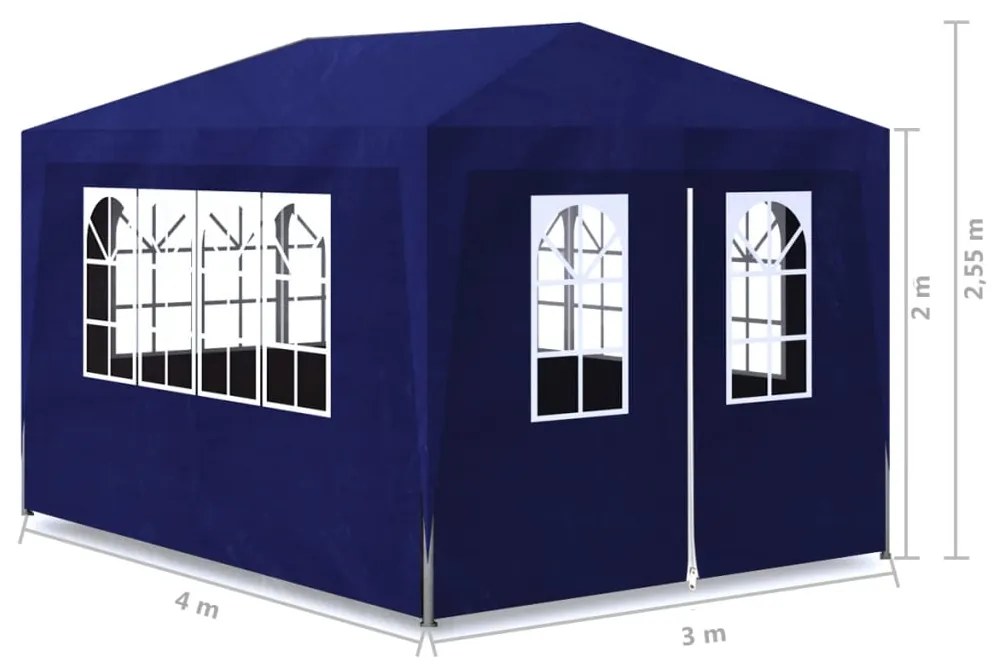 Tenda de Eventos Profissional Impermeável - 3x4 m - Azul