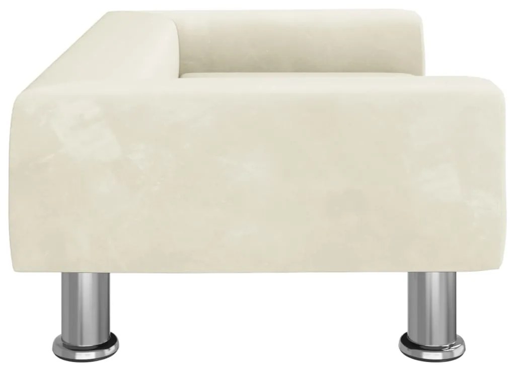 Sofá infantil 70x45x26,5 cm veludo cor creme