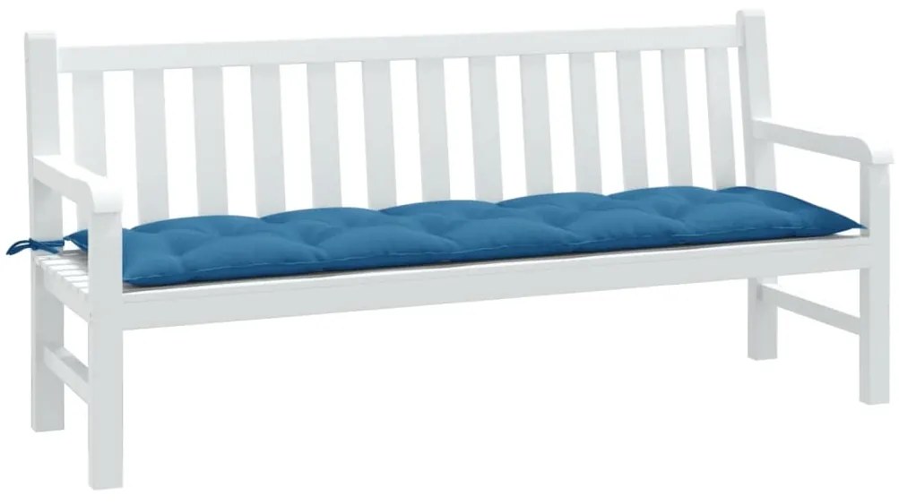 Almofadão p/ banco jardim 180x50x7 cm mesclado tecido azul