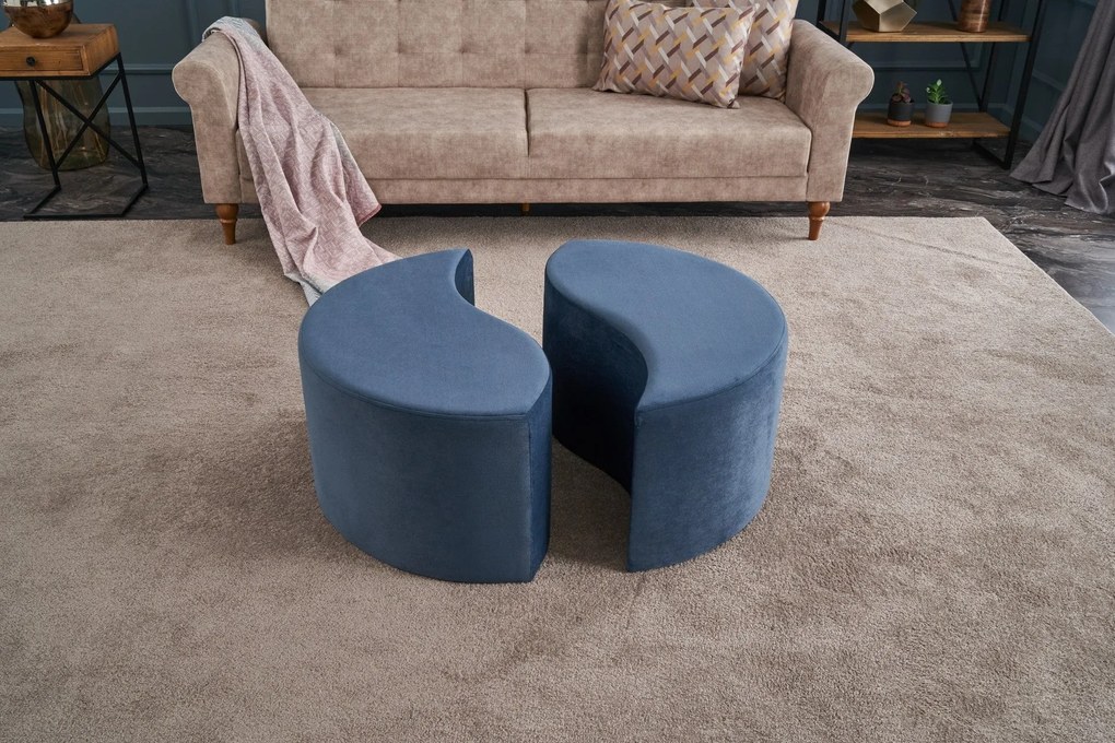 Pouffe Alis Puf – Azul – 80x40x80 cm