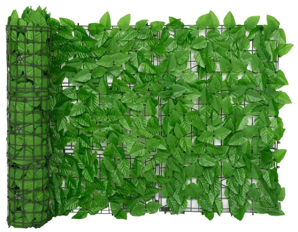 Tela de varanda com folhas verdes 200x75 cm